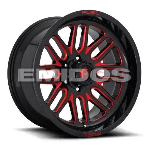 FUEL D663 IGNITE GLOSS BLACK RED TINTED CLEAR 6x139.7 20R 10 106.1 -18