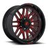 FUEL D663 IGNITE GLOSS BLACK RED TINTED CLEAR 5x127 20R 9 71.5 1