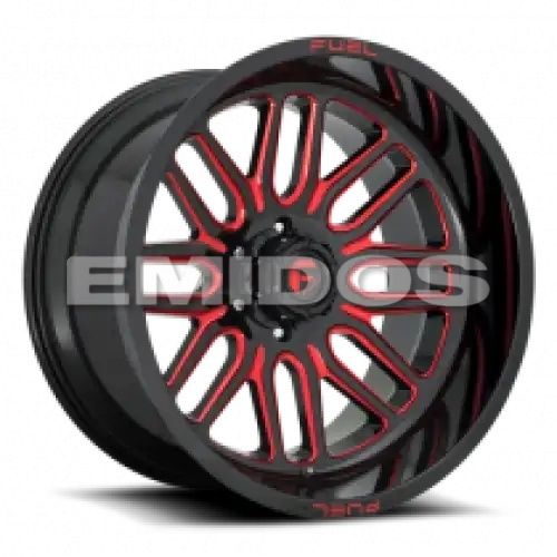 FUEL D663 IGNITE GLOSS BLACK RED TINTED CLEAR 8x165.1 22R 12 125.1 -43