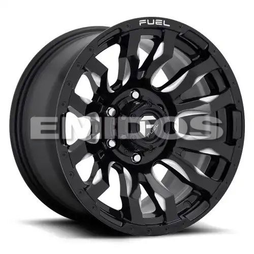 FUEL D673 BLITZ GLOSS BLACK MILLED 6x139.7 17R 9 106.1 -12
