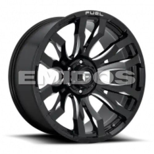 FUEL D673 BLITZ GLOSS BLACK MILLED 6x139.7 20R 12 106.1 -44