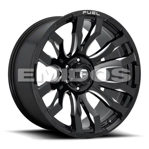 FUEL D673 BLITZ GLOSS BLACK MILLED 6x139.7 20R 9 106.1 1
