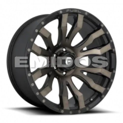 FUEL D674 BLITZ MATTE BLACK DOUBLE DARK TINT 8x180 R 10 125.1 -18