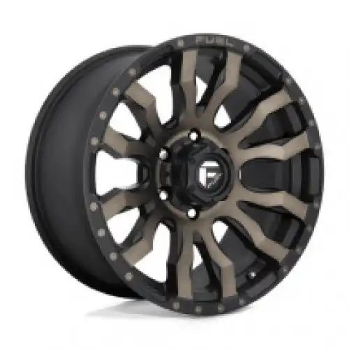 FUEL D674 BLITZ MATTE BLACK DOUBLE DARK TINT 8x180 22R 12 125.1 -44