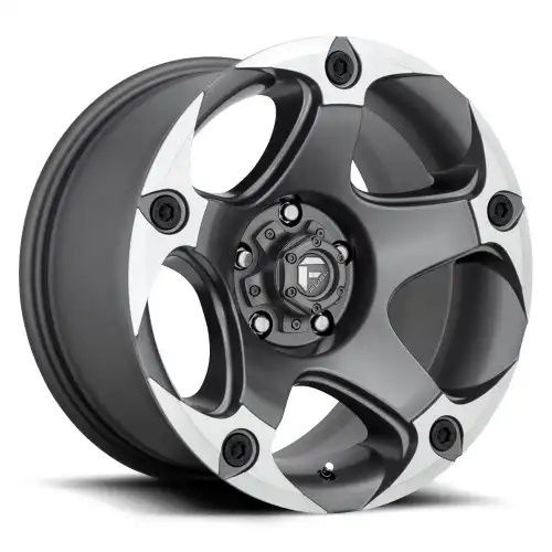 FUEL D684 MENACE MATTE GUN METAL MACHINED 6x139.7 17R 9 106.1 -12