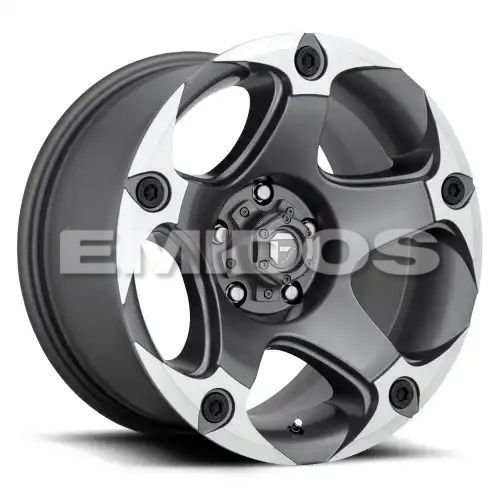 FUEL D684 MENACE MATTE GUN METAL MACHINED 6x139.7 17R 9 106.1 1
