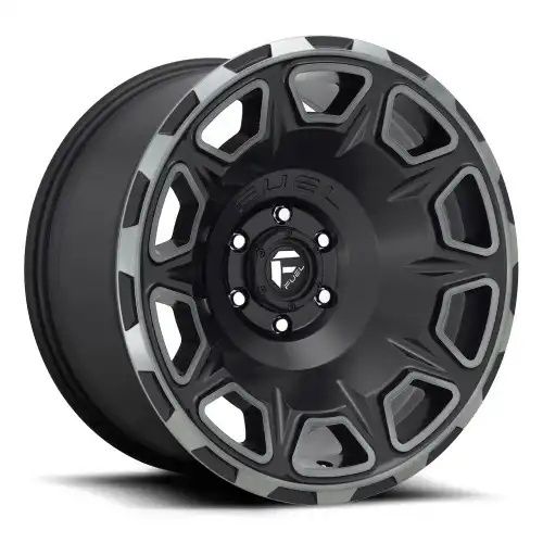 FUEL D686 VENGEANCE MATTE BLACK DOUBLE DARK TINT 5x127 17R 9 71.5 -12