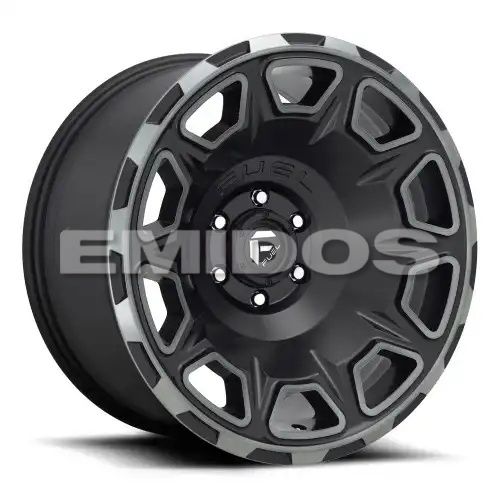 FUEL D686 VENGEANCE MATTE BLACK DOUBLE DARK TINT 8x165.1 20R 10 125.1 -18