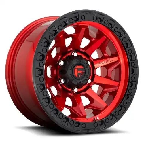 FUEL D695 COVERT CANDY RED BLACK BEAD RING 8x165.1 17R 9 125.1 1