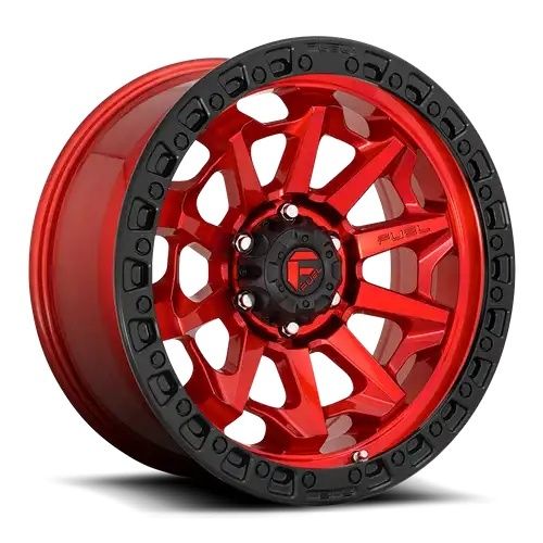 FUEL D695 COVERT CANDY RED BLACK BEAD RING 8x165.1 18R 9 125.1 1