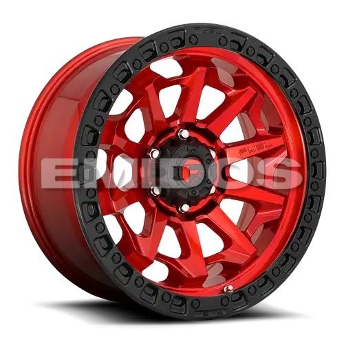 FUEL D695 COVERT CANDY RED BLACK BEAD RING 8x165.1 18R 9 125.1 1