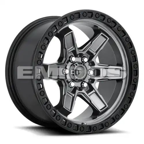 FUEL D698 KICKER MATTE GUN METAL BLACK BEAD RING 6x135 17R 9 87.1 1