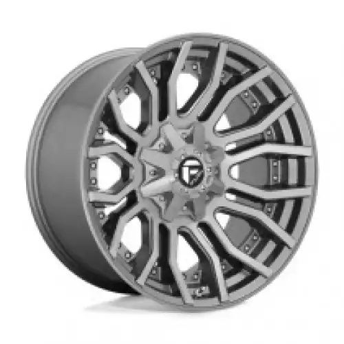 FUEL D713 RAGE PLATINUM BRUSHED GUN METAL TINTED CLEAR 8x180 20R 10 124.2 -18