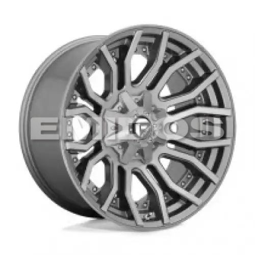 FUEL D713 RAGE PLATINUM BRUSHED GUN METAL TINTED CLEAR 8x165.1 20R 10 125.1 -18