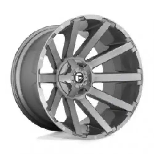 FUEL D714 CONTRA PLATINUM BRUSHED GUN METAL TINTED CLEAR 6x135/139.7 20R 10 106.1 -19