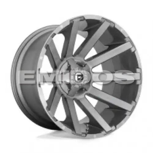 FUEL D714 CONTRA PLATINUM BRUSHED GUN METAL TINTED CLEAR 6x135/139.7 22R 12 106.1 -43