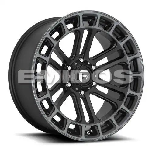 FUEL D720 HEATER MATTE BLACK DOUBLE DARK TINT MACHINED 6x135 17R 9 87.1 -12