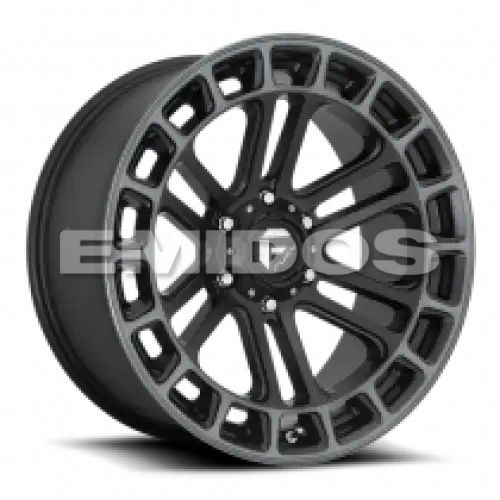 FUEL D720 HEATER MATTE BLACK DOUBLE DARK TINT MACHINED 6x135 18R 9 87.1 1
