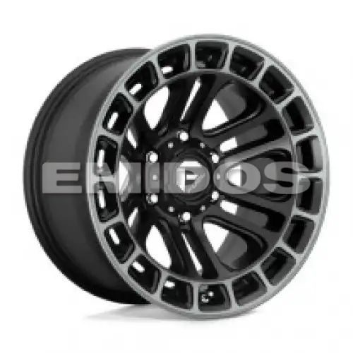 FUEL D720 HEATER MATTE BLACK DOUBLE DARK TINT MACHINED 6x135 20R 9 87.1 1
