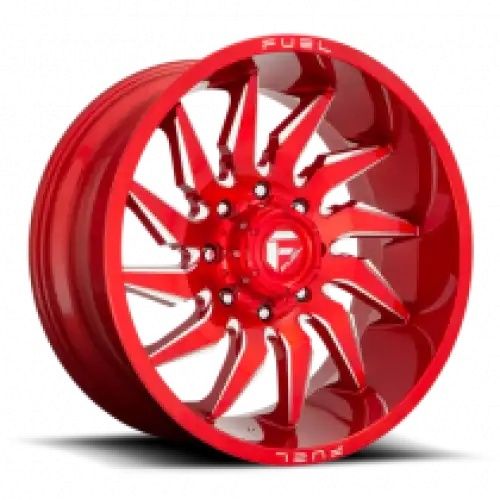 FUEL D745 SABER CANDY RED MILLED 8x180 24R 12 124.2 -44