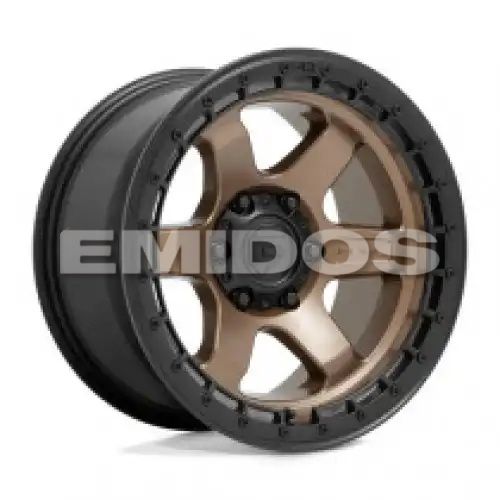 FUEL D751 BLOCK MATTE BRONZE W/ BLACK RING 6x139.7 17R 9 106.1 1
