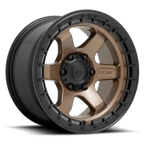 FUEL D751 BLOCK MATTE BRONZE W/ BLACK RING 6x135 17R 9 87.1 -12