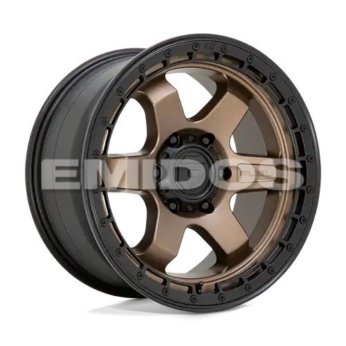 FUEL D751 BLOCK MATTE BRONZE W/ BLACK RING 6x139.7 18R 9 106.1 20
