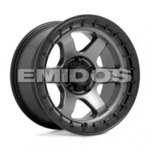 FUEL D752 BLOCK MATTE GUNMETAL W/ BLACK RING 6x120 18R 9 67.06 20