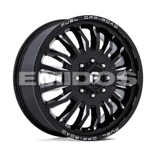 FUEL D868 ARC DUALLY GLOSS BLACK MILLED 8x165.1 20R 8.25 121.5 104