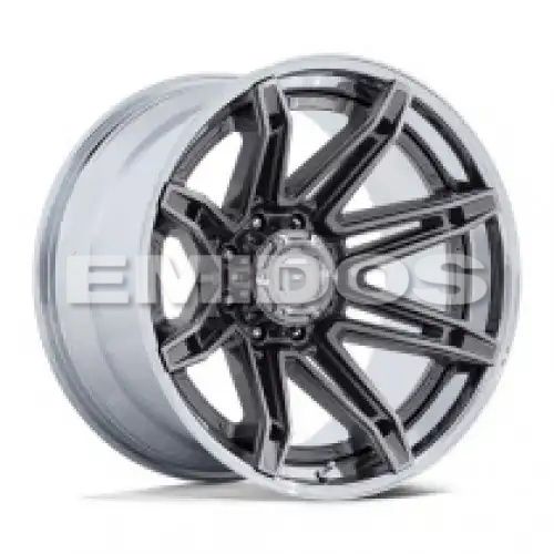 FUEL FC401 BRAWL PLATINUM W/ CHROME LIP 8x180 24R 12 124.2 -44
