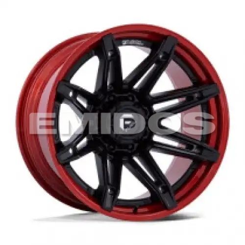FUEL FC401 BRAWL MATTE BLACK W/ CANDY RED LIP 6x139.7 24R 12 106.1 -44