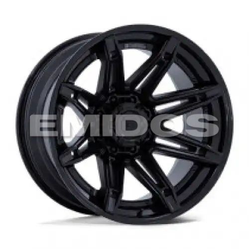 FUEL FC401 BRAWL MATTE BLACK W/ GLOSS BLACK LIP 8x180 24R 12 124.2 -44