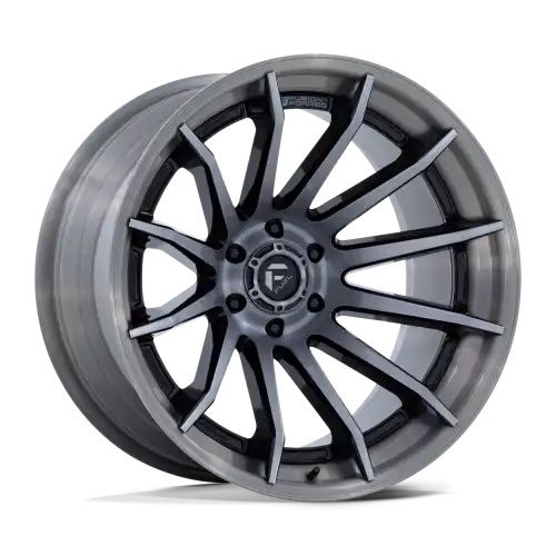 FUEL FC403 BURN GLOSS BLACK BRUSHED DARK TINT 5x127 22R 10 71.5 -18