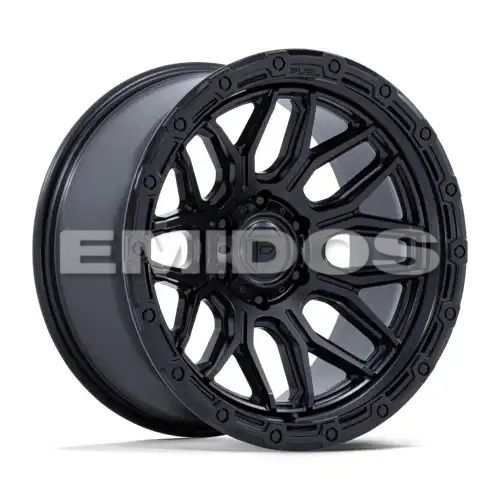 FUEL FC881 SURGE MATTE BLACK W/ GLOSS BLACK LIP 8x180 20R 9 124.2 1