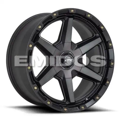 KMC KM101 TEMPO SATIN BLACK W/ GRAY TINT 5x127/139.7 17R 9 78.1 18