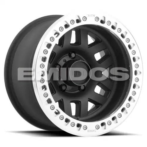 KMC KM229 MACHETE CRAWL BEADLOCK SATIN BLACK W/ MACHINED RING 6x139.7 R 9 108 -38
