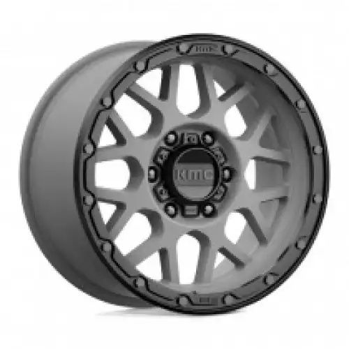 KMC KM535 GRENADE OFF-ROAD MATTE GRAY W/ MATTE BLACK LIP 6x135 17R 9 87.1 18