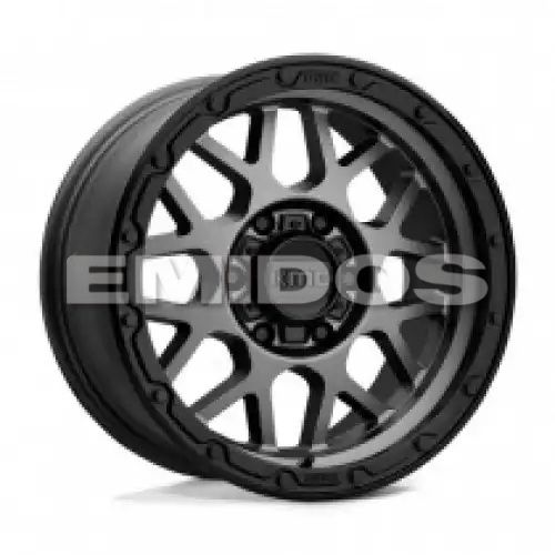 KMC KM535 GRENADE OFF-ROAD MATTE GRAY W/ MATTE BLACK LIP 6x139.7 17R 9 106.1 -12