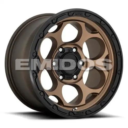 KMC KM541 DIRTY HARRY MATTE BRONZE W/ BLACK LIP 6x135 17R 8.5 87.1 BNK
