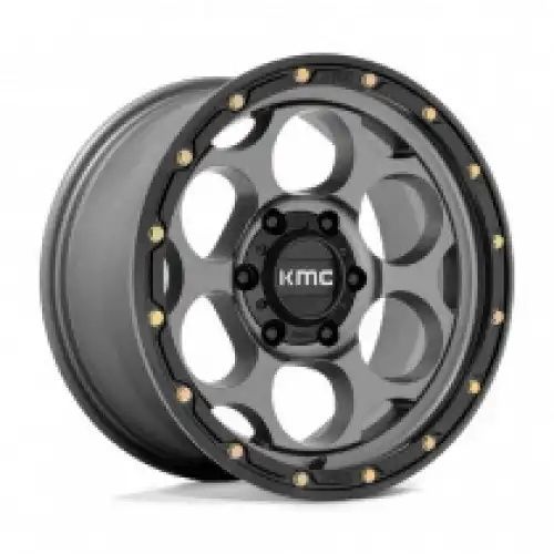 KMC KM541 DIRTY HARRY SATIN GRAY W/ BLACK LIP 6x135 17R 8.5 87.1 BNK