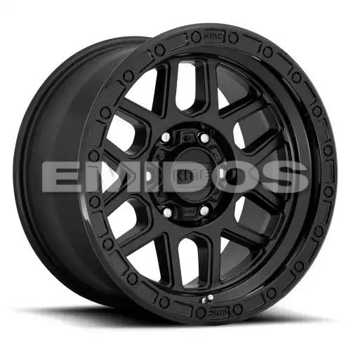 KMC KM544 MESA SATIN BLACK W/ GLOSS BLACK LIP 5x127 18R 9 71.5 18