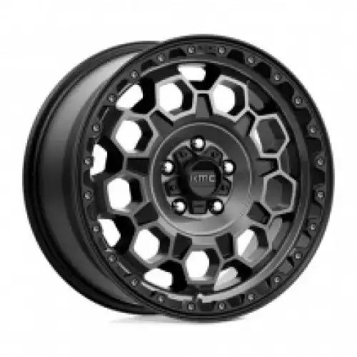 KMC KM545 TREK SATIN BLACK W/ GRAY TINT 6x139.7 17R 9 106.1 -12