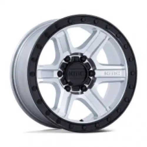 KMC KM551 OUTRUN MACHINED W/ GLOSS BLACK LIP 6x135 17R 8.5 87.1 18