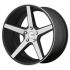 KMC KM685 DISTRICT SATIN BLACK W/ MACHINED FACE 5x114.3 22R 10.5 72.56 28