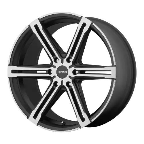KMC KM686 FACTION SATIN BLACK W/ MACHINED FACE 6x135 22R 9.5 87.1 38