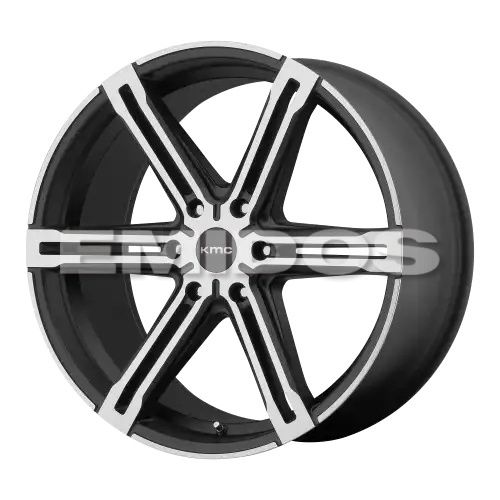 KMC KM686 FACTION SATIN BLACK W/ MACHINED FACE 6x135 22R 9.5 87.1 38