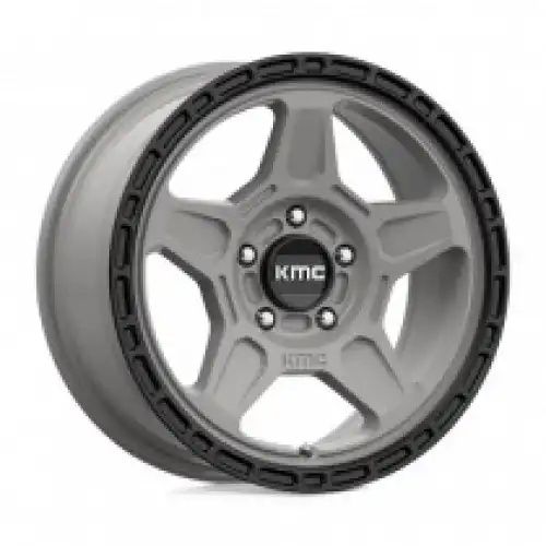 KMC KM721 ALPINE SATIN GRAY W/ BLACK LIP 5x100 16R 7 72.56 15