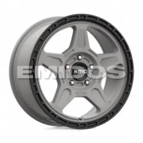 KMC KM721 ALPINE SATIN GRAY W/ BLACK LIP 5x100 17R 8 72.56 38