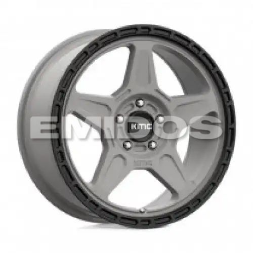 KMC KM721 ALPINE SATIN GRAY W/ BLACK LIP 5x120 18R 8 74.1 38