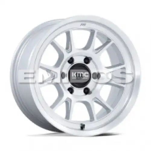 KMC KM729 RANGE GLOSS SILVER W/ MACHINED FACE 5x127 17R 8.5 71.5 -10